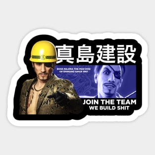 Vintage Majima Construction Sticker